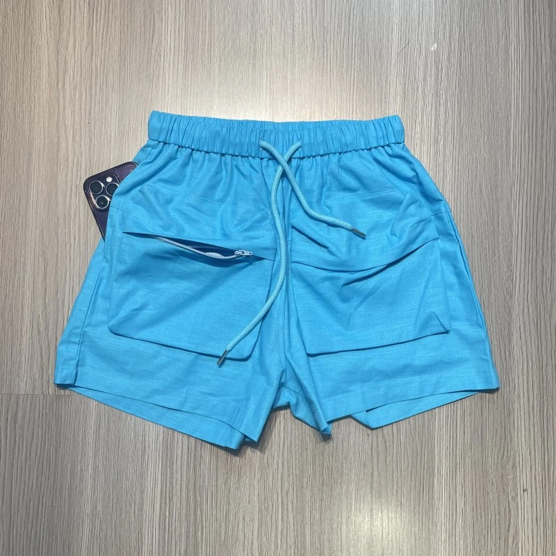 韩风小众风格（纯色短裤）夏季百搭透气时尚蓝色短裤