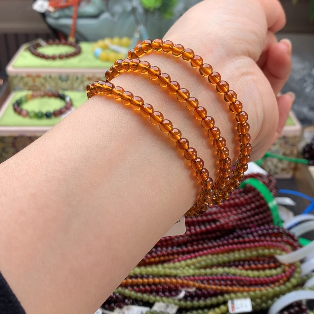 未镶嵌石榴石手链手串4.8