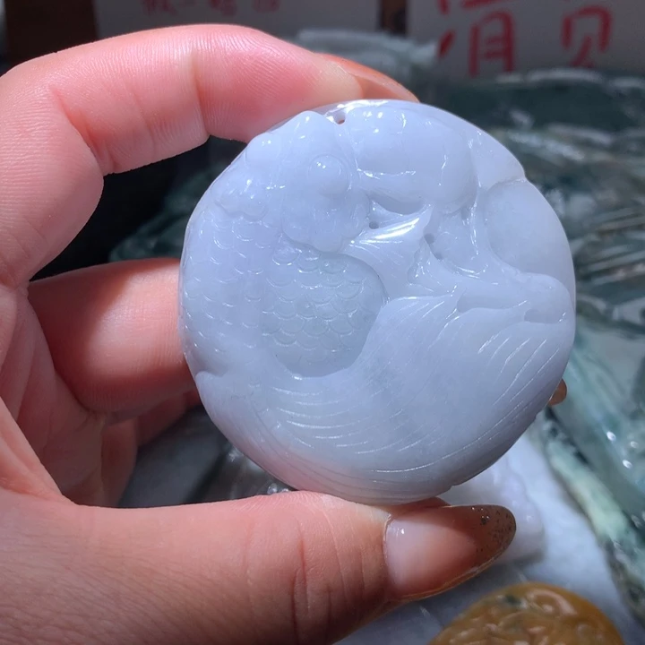 翡翠未镶嵌颈饰保真天然A货翡翠