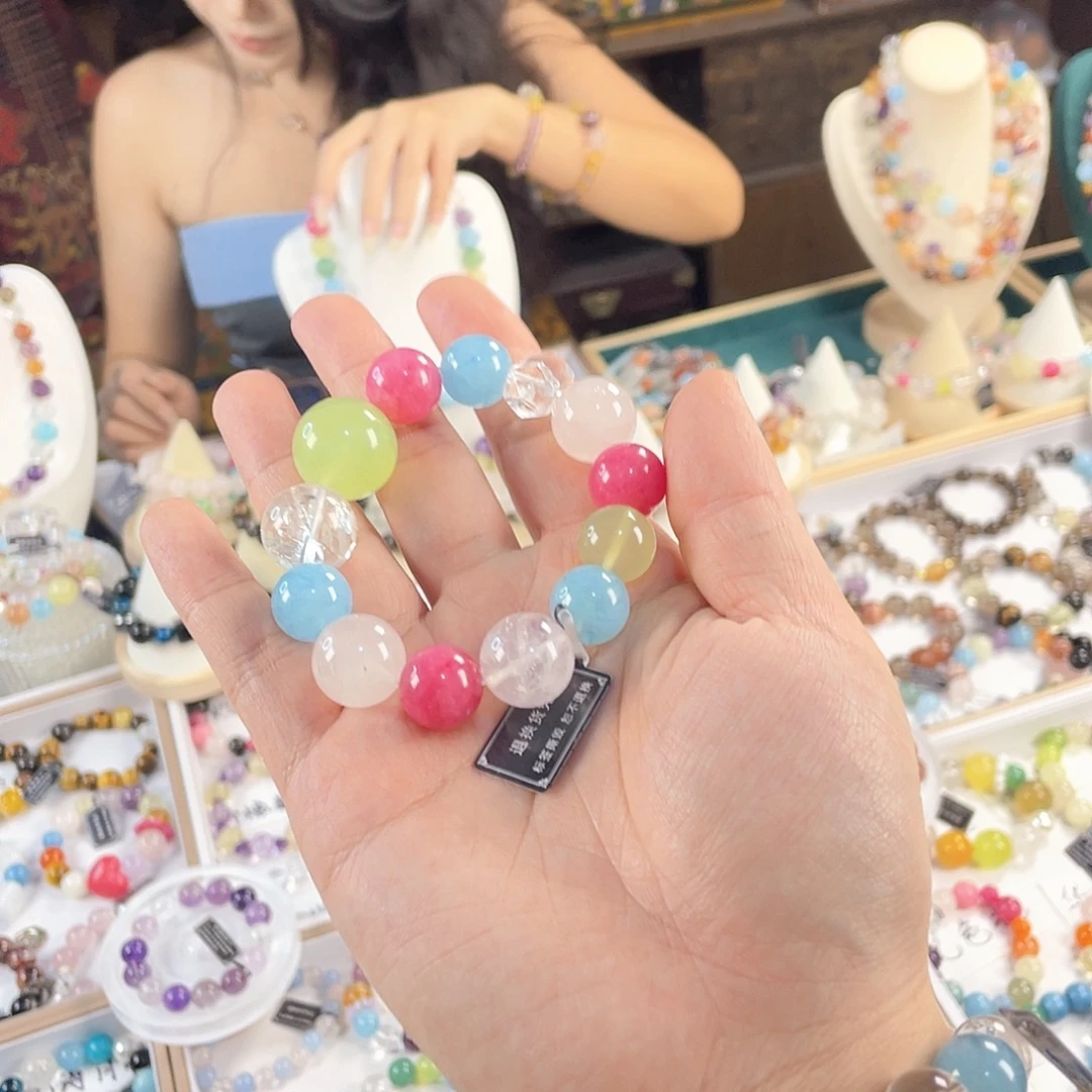 银S925镀金镶嵌手链水晶