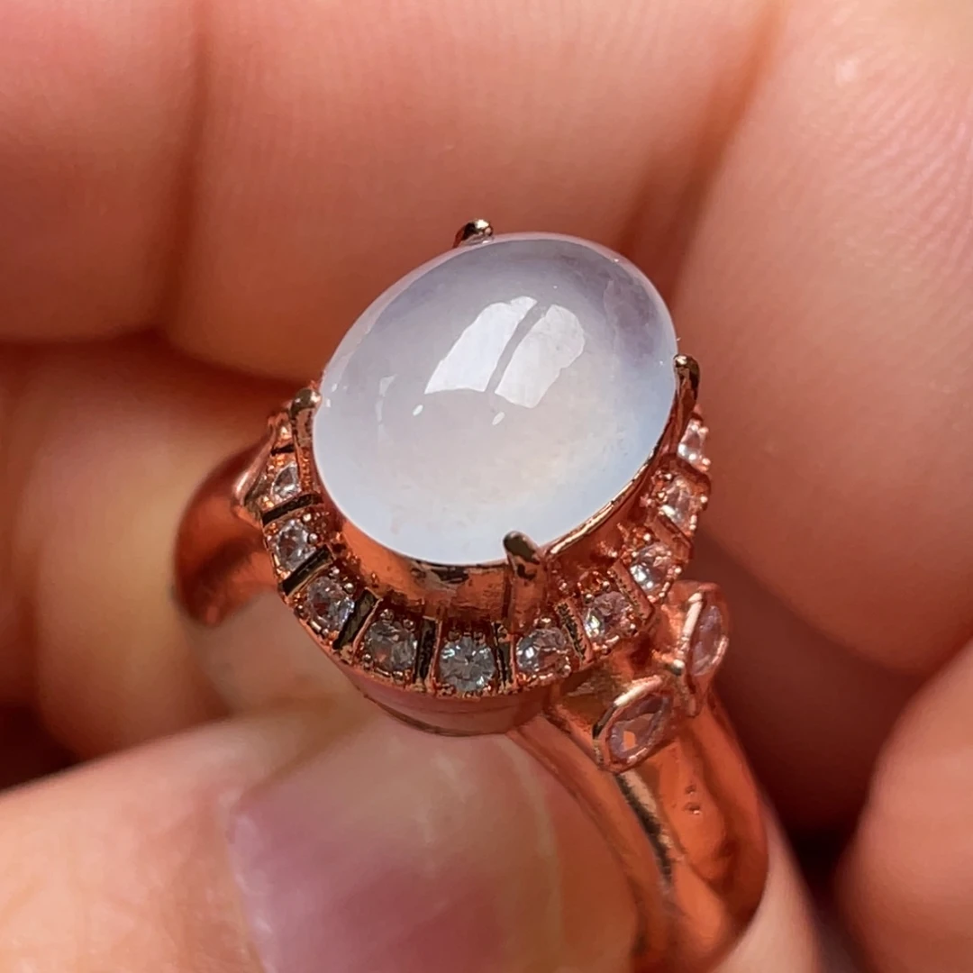 翡翠戒指未镶嵌玉****馆纯天然缅甸翡翠