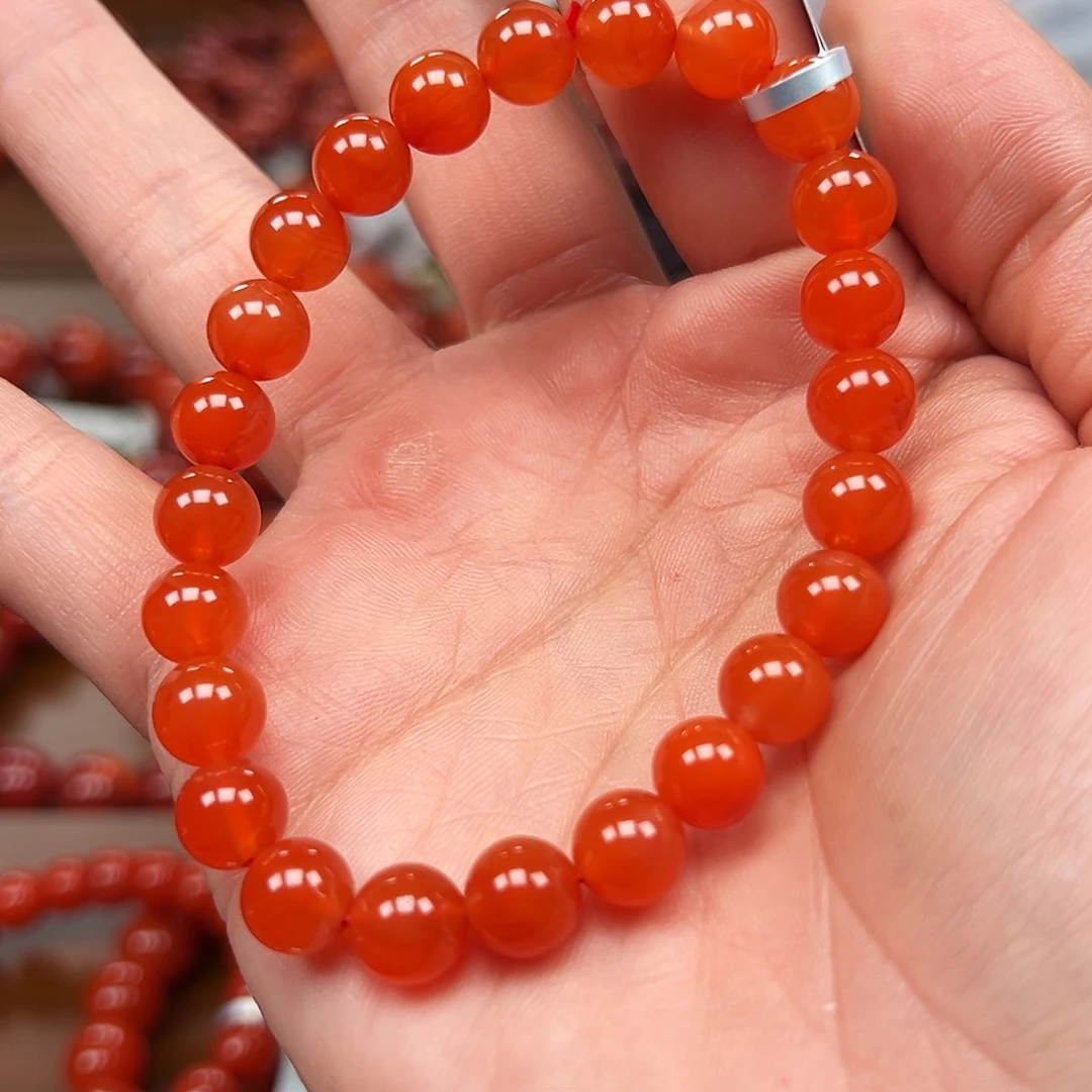 南红玛瑙未镶嵌手链保山料8m