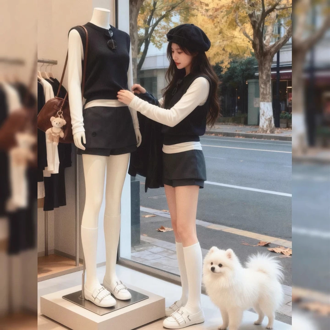 小个子穿搭一整套时尚套装2025早秋小香风洋气减龄爆款三件套女装