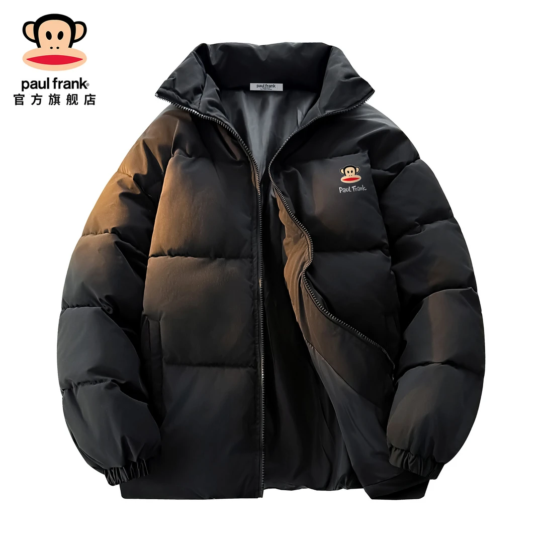 PaulFrank/大嘴猴美式潮牌休闲棉服男士冬季新款加厚保暖立领外套