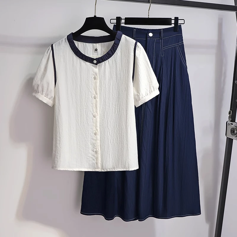 拉夏贝尔套装裙子2025新款今年流行爆款后妈裙夏季牛仔两件套裙装