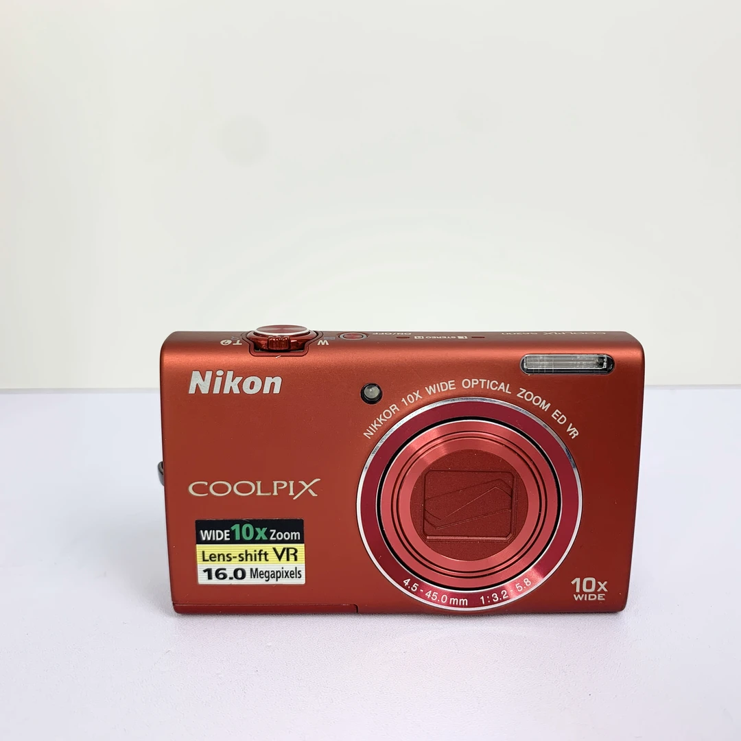 95新 Nikon/尼康 s6200红色1600万像素10倍变焦 人像柔白有质感