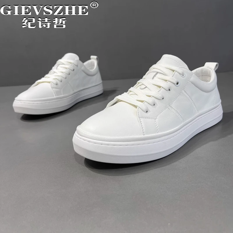 纪诗哲男鞋潮流简约透气运动鞋子男款时尚百搭休闲鞋轻便软底板鞋