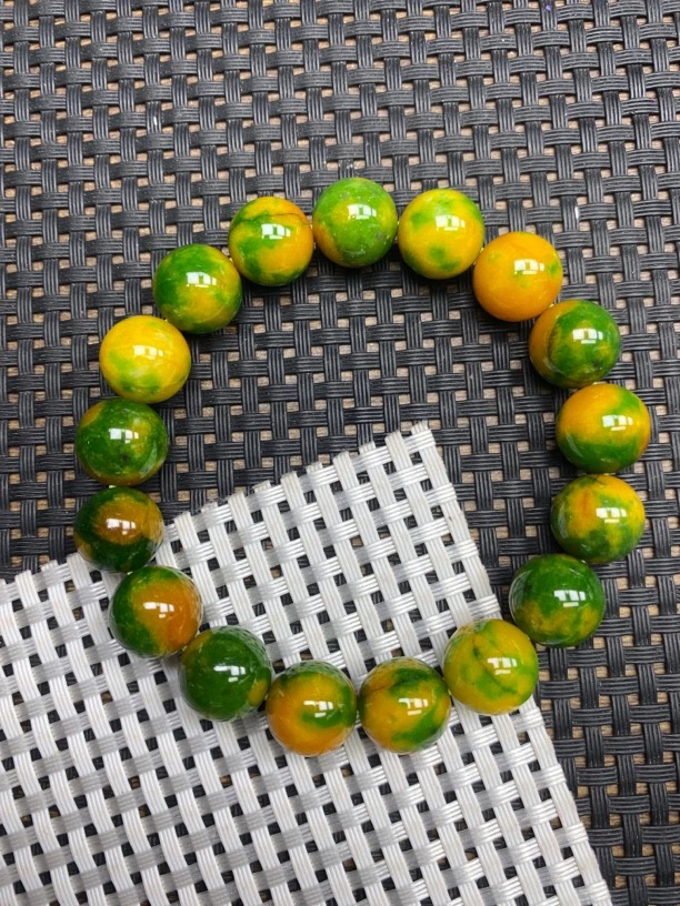 孔雀绿卡12m手串489