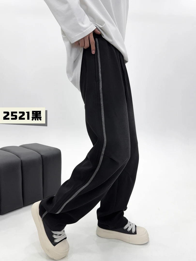 寶丹300斤长裤阔腿裤男士秋冬复古美日式休闲裤复古显腿瘦潮2521