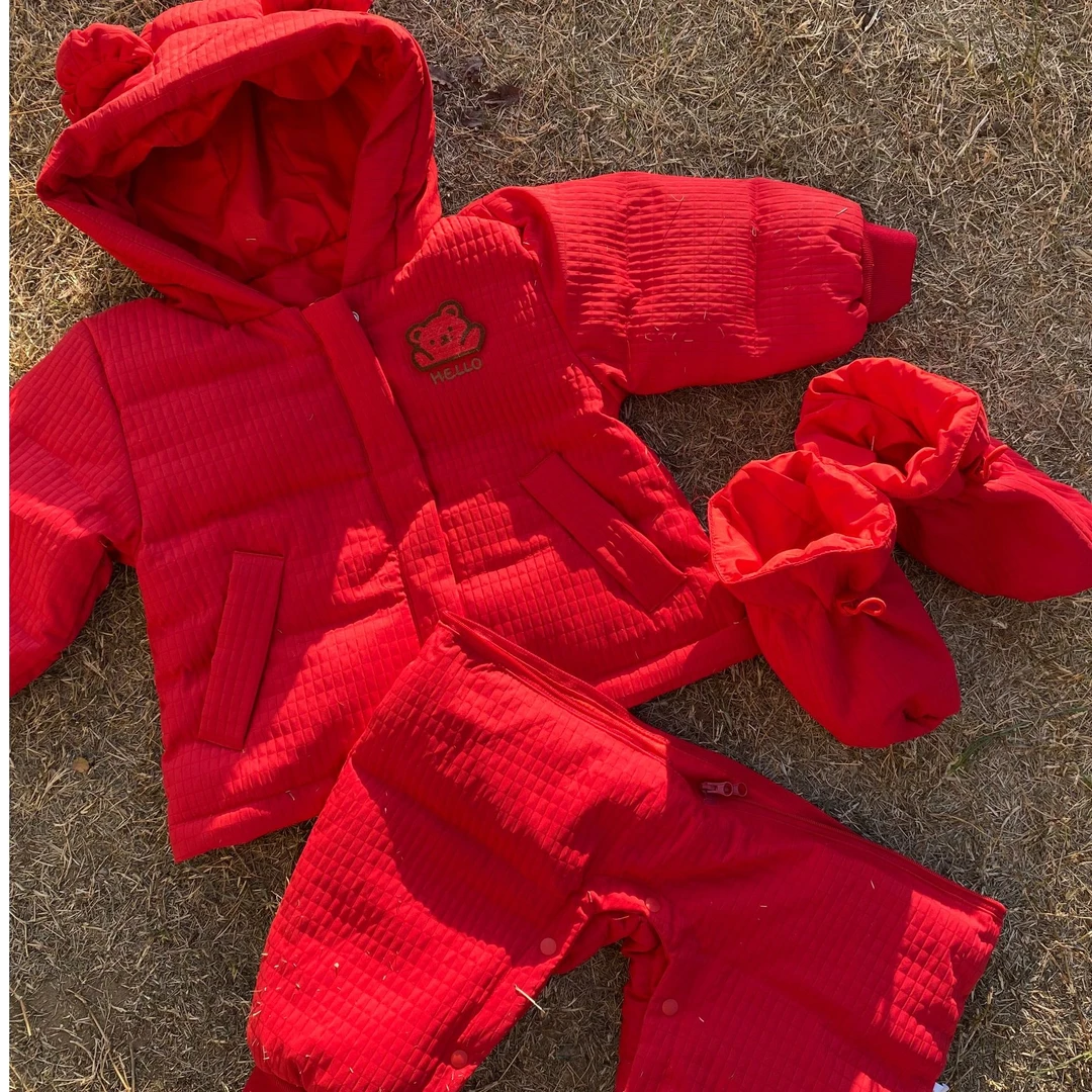 59002诺熙宝贝一衣两穿小熊连体羽绒服