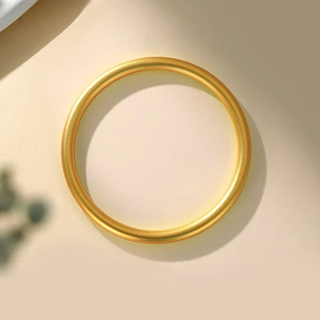 【专柜同款】5N素圈手镯  原料手工制作 气质百搭古法经典传承