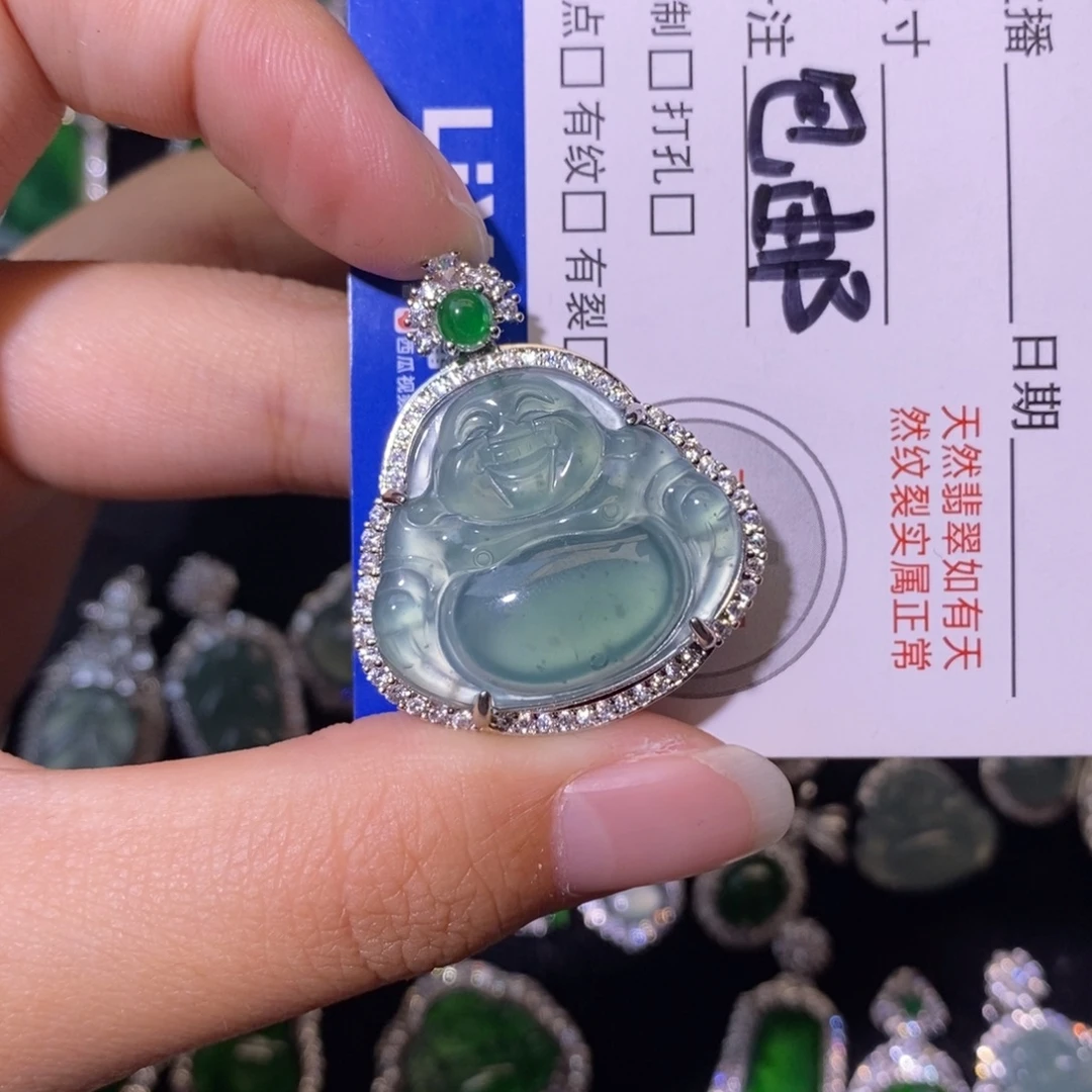 翡翠未镶嵌颈饰天然
