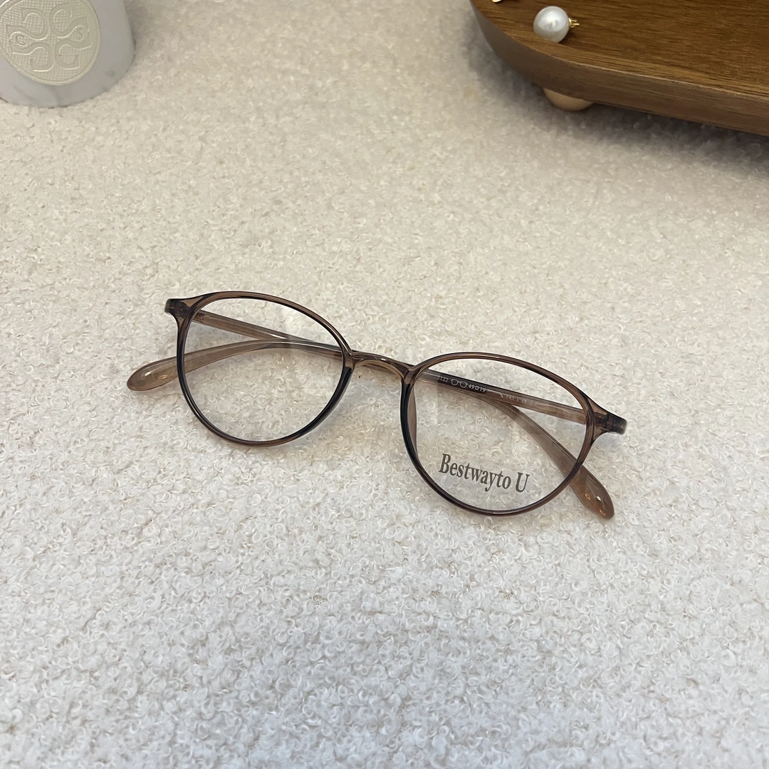 海的潮 大童框 生巧可可 TR材质瑜伽圆框 自重仅9g轻若无物眼镜框