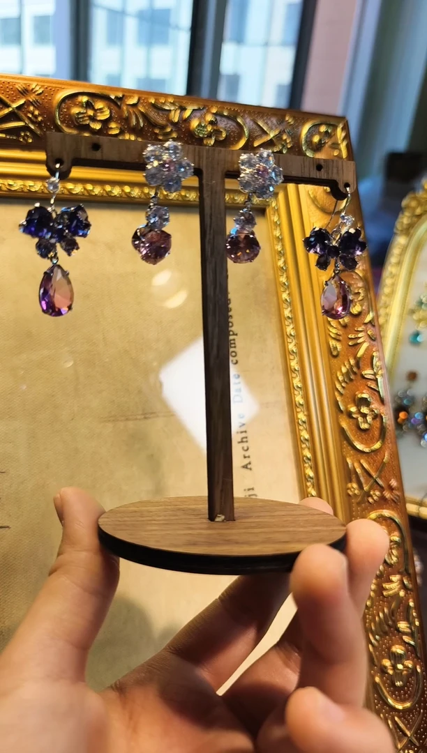 合金耳饰 女耳环复古手工简约百搭首饰气质异国情调镶嵌欧美