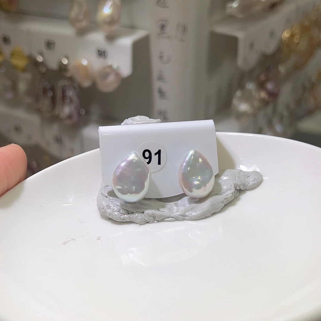 淡水珍珠银S925镶嵌吊坠(赠链)