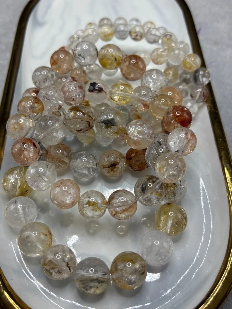 s562天然胶花闪灵单圈男女款手串  多样性发一件