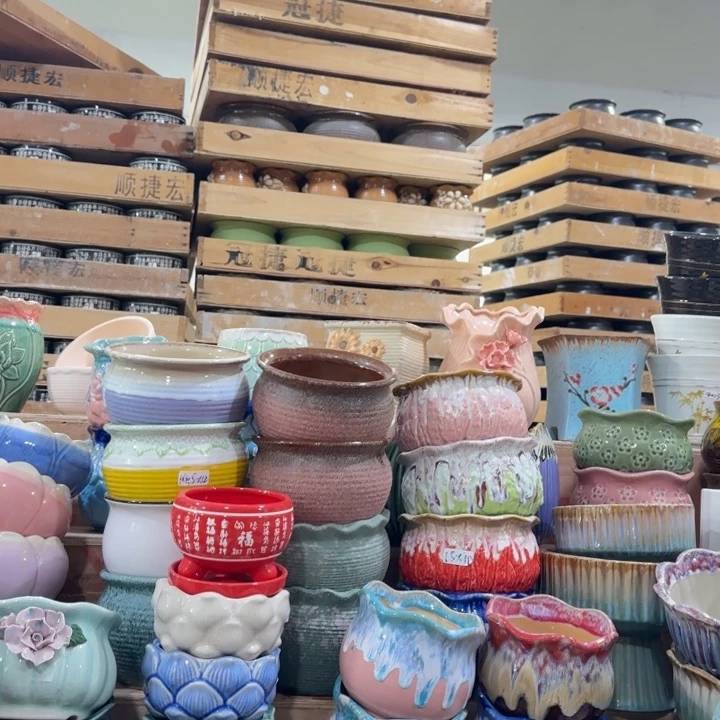 凑9米包邮，有孔，陶瓷花盆