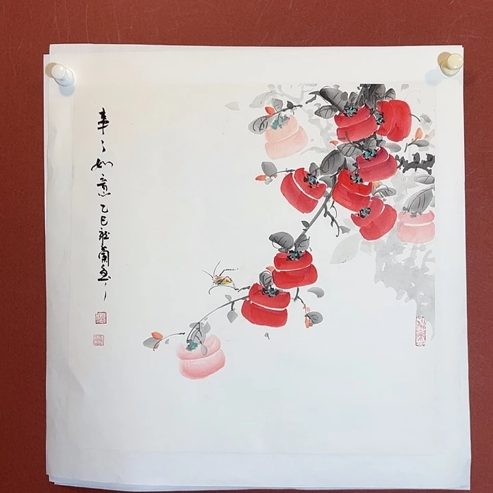 国画听兰老师花鸟