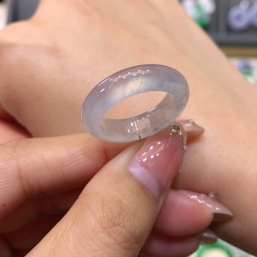 【闪购商品】翡翠戒指未镶嵌12号 冰黑刚