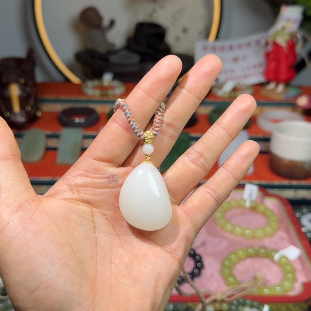 和田玉手串未镶嵌暖*
