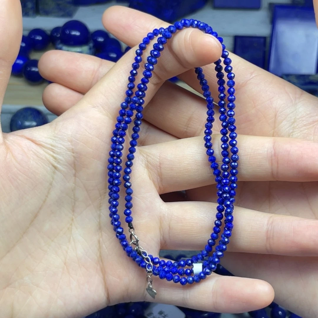 青金石未镶嵌项链3mm