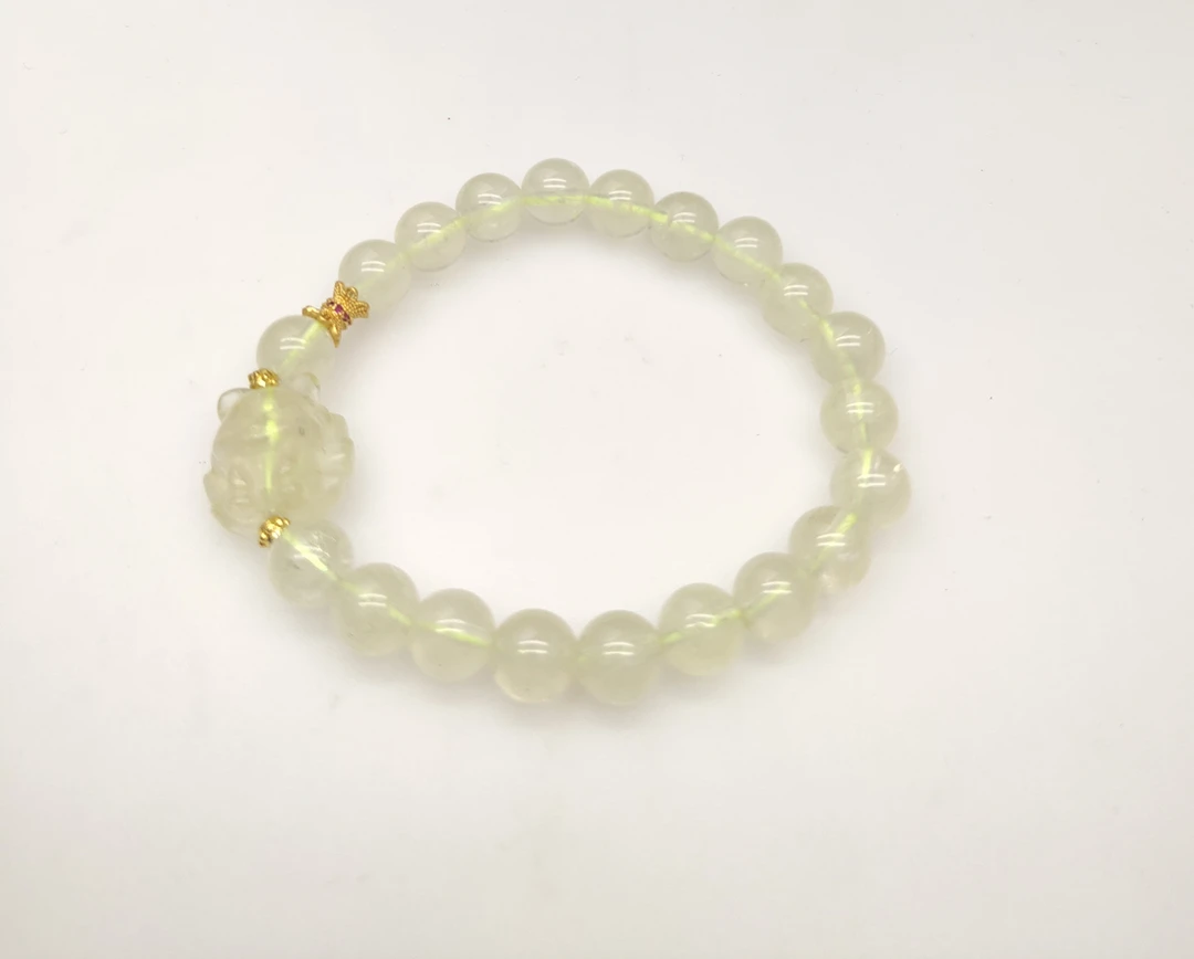 8-9mm圆珠水晶手链 九尾设计款手链 珠宝