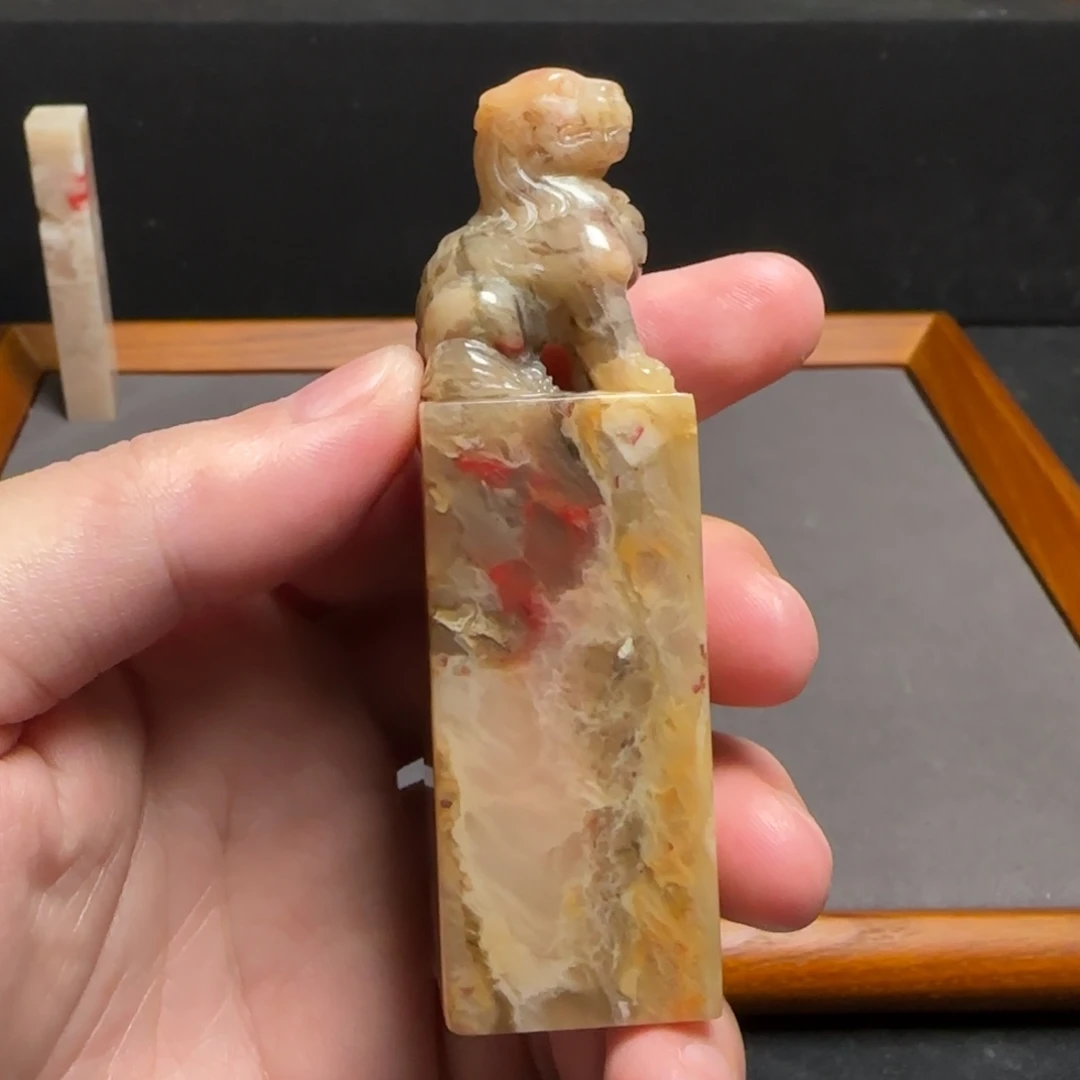 巴林石印石鸡血石2.5×8.7