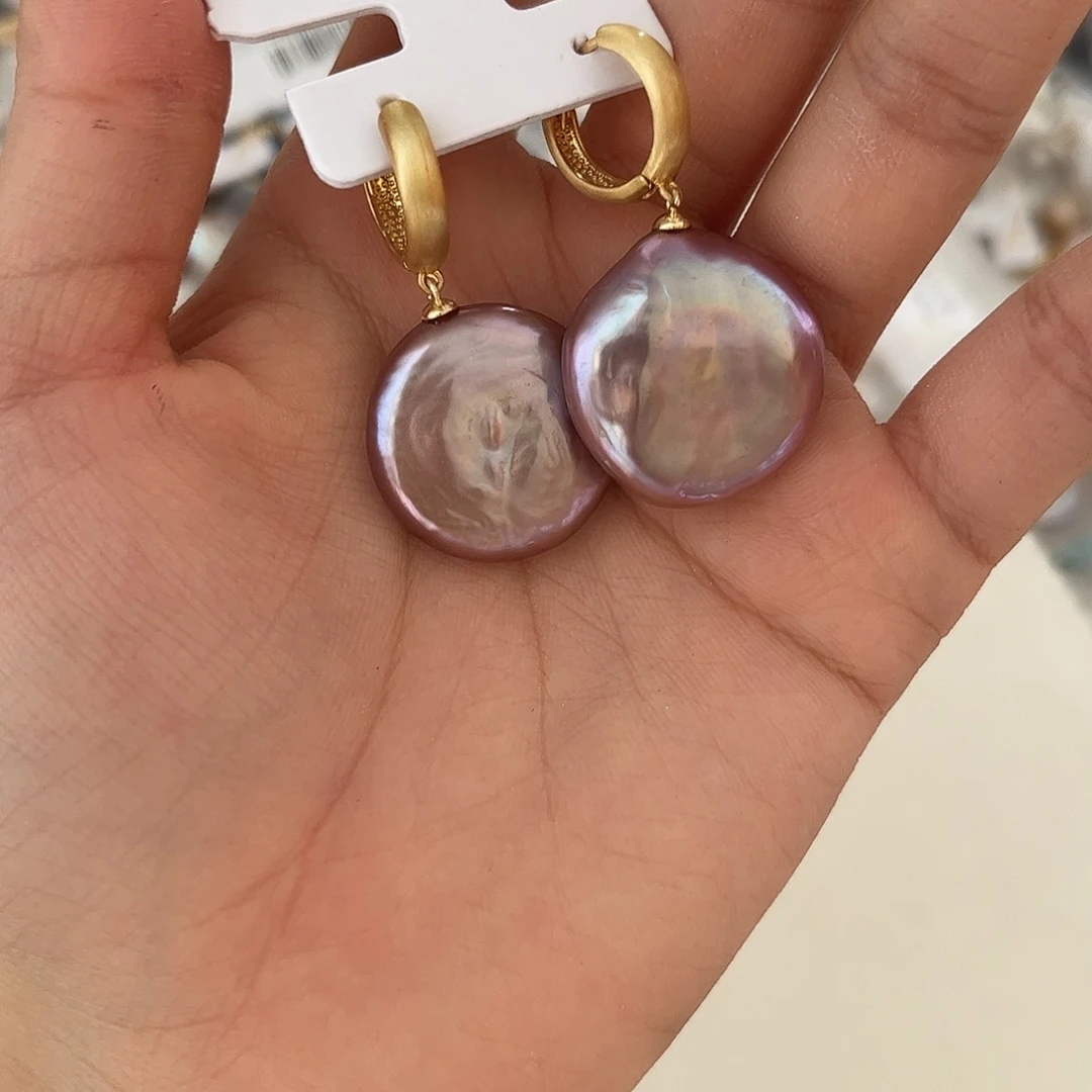 合金淡水珍珠耳饰