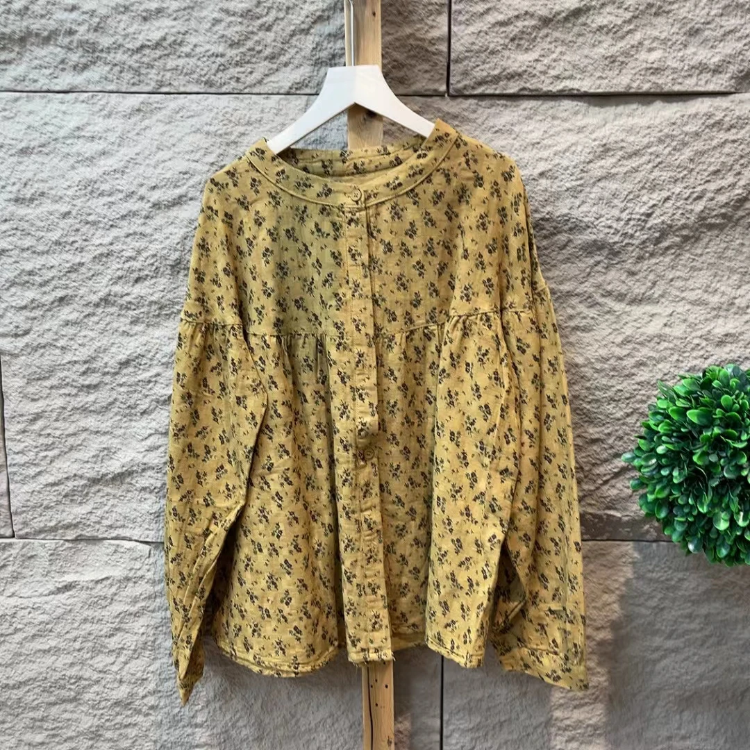 4839新款春秋休闲百搭显瘦纯色衬衫上衣