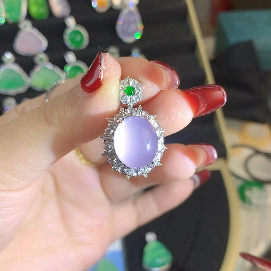 玛瑙/玉髓颈饰银S925镶嵌