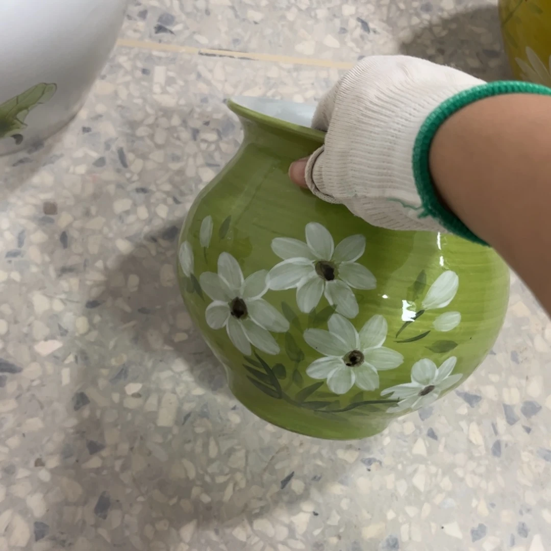 水***晶景德镇陶瓷花盆花盆