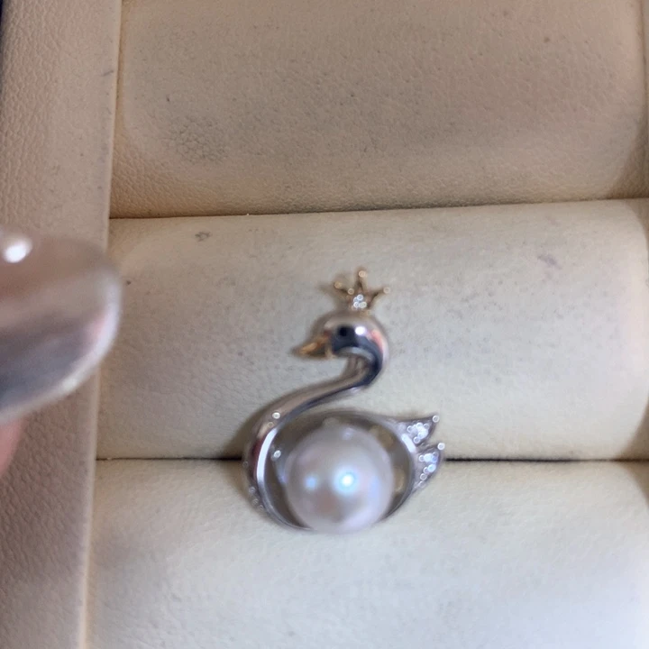 颈饰银S925镶嵌海水珍珠