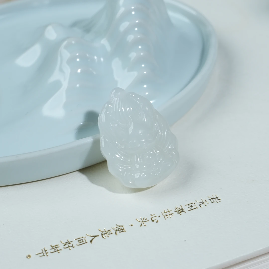 【小池专属】和田玉白玉九尾狐29*21*10 KL0230006