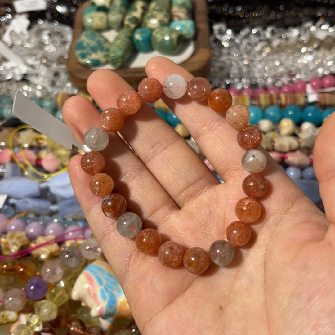 玛瑙/玉髓散珠金太阳卡8