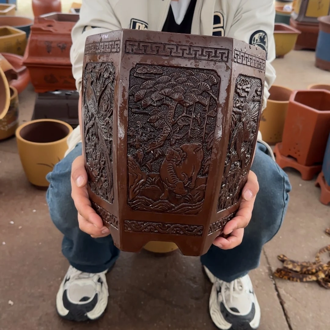 紫砂花盆口径20.25口径