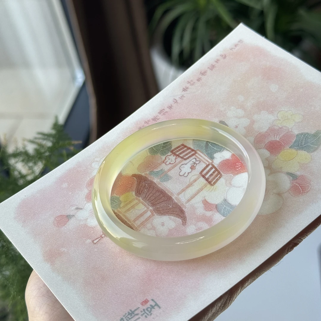 铜合金手镯 悦己容[冰糖雪梨]复古风百搭冰清透甜美公主手镯饰品