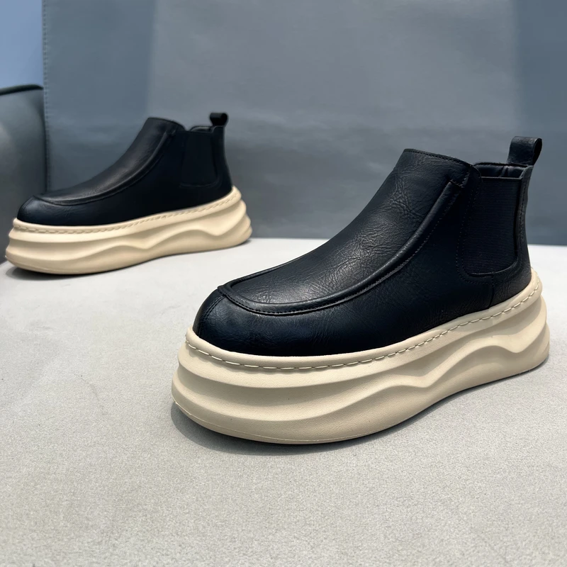 厚底简约男士新款秋冬加绒保暖国潮轻奢休闲鞋网红爆款男鞋YZ7553
