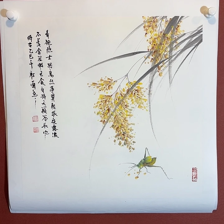 一***道国画听兰老师花鸟