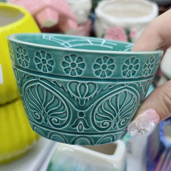 多肉绿植陶瓷花盆9.9包邮，有空