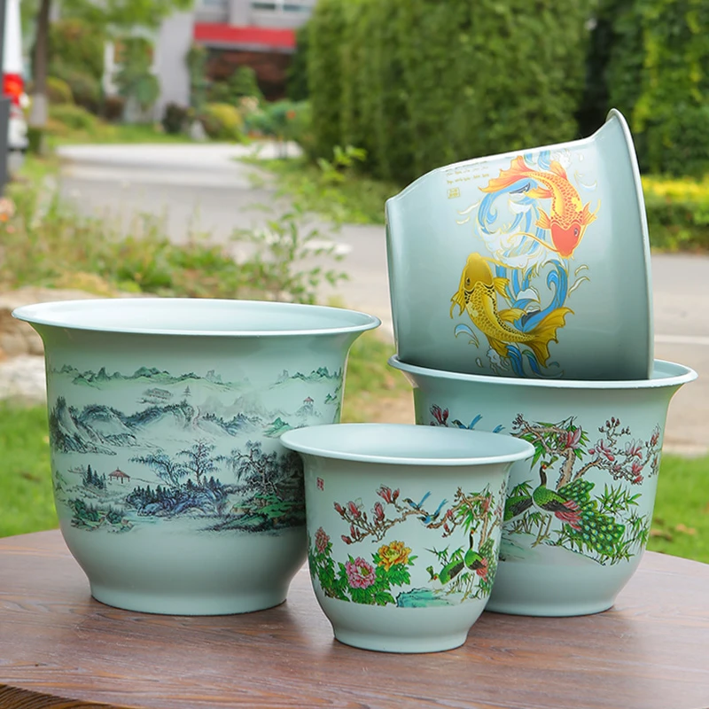 客厅耐用塑料加厚特大花盆塑料耐晒月季玫瑰果树君子兰专用盆特价