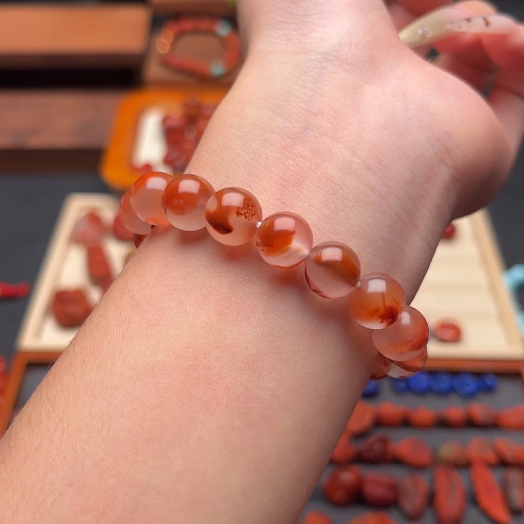 南红玛瑙未镶嵌南红10鸿运当头手串