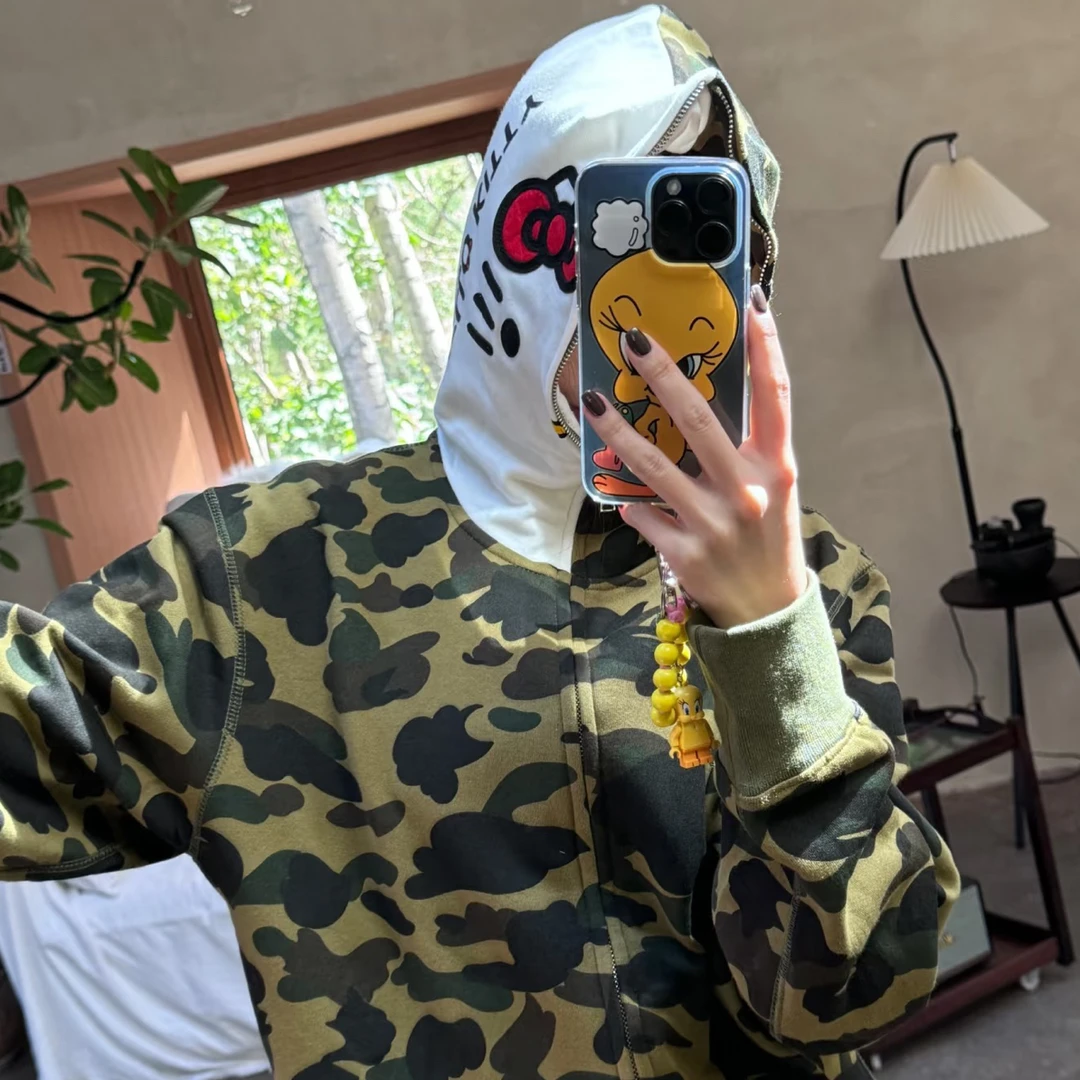 Kitty 秋季常规连帽字母宽松型无领卫衣加厚上衣休闲