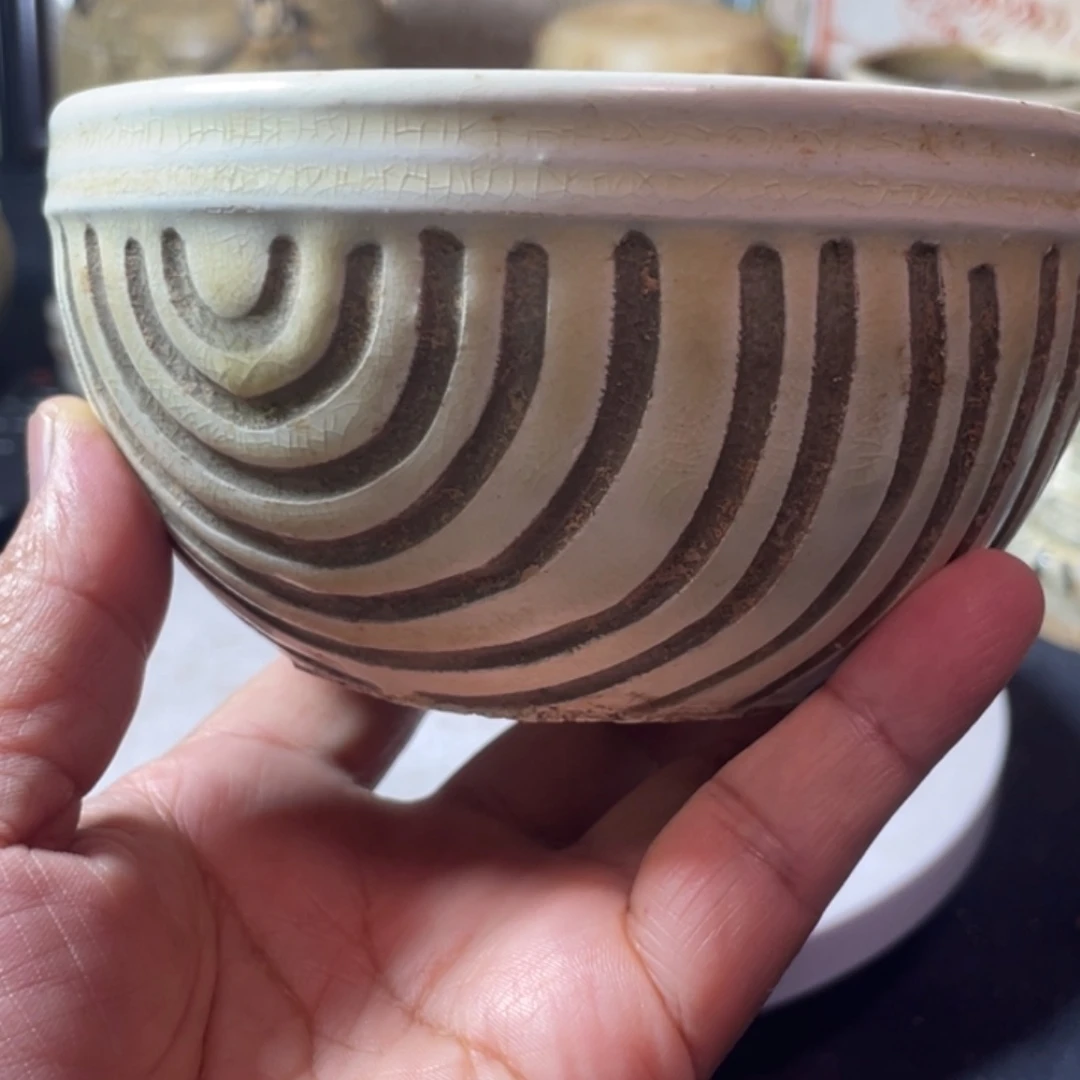 无守*者瓷州窑柳条钵美丽漂亮