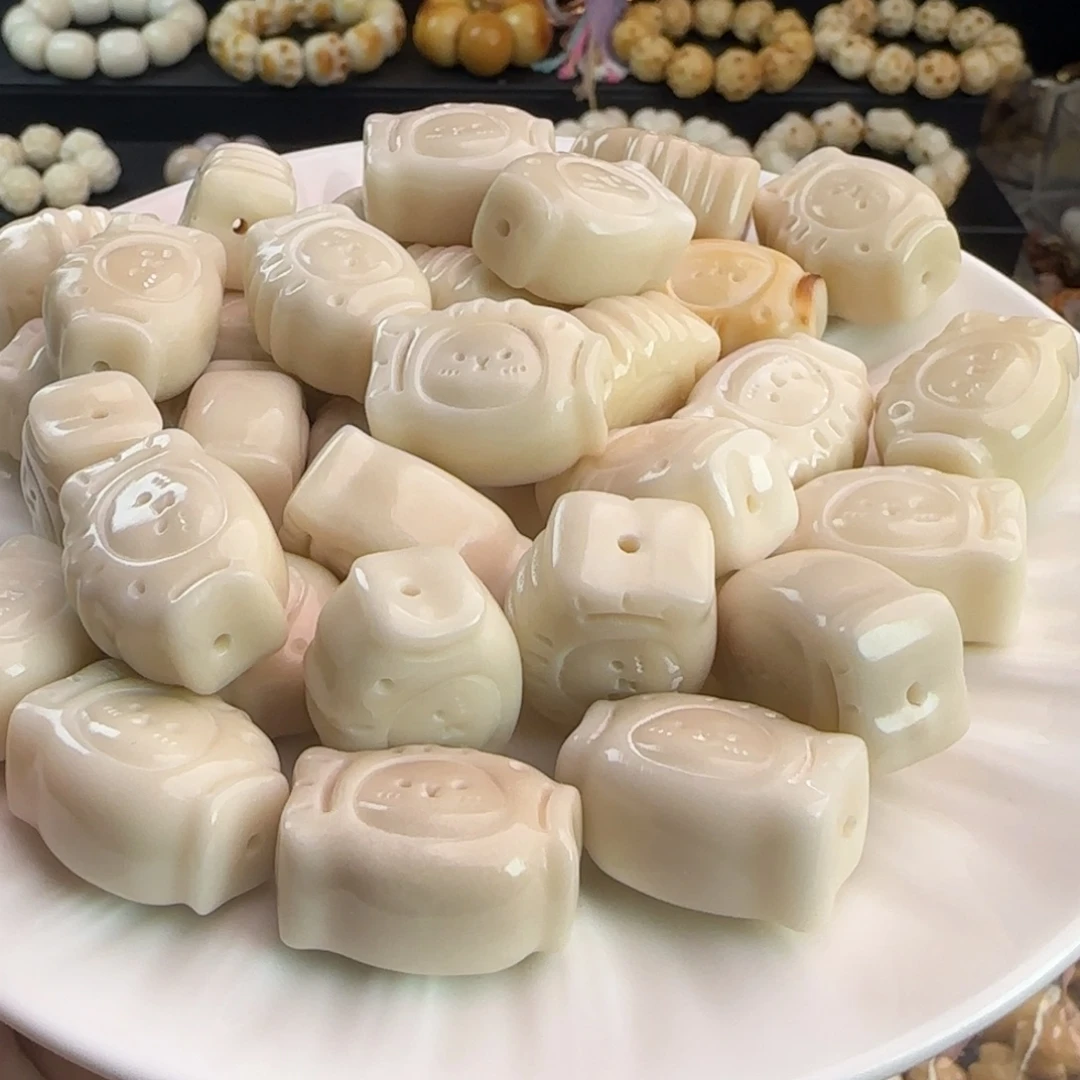 吊坠菩提根/象牙果白色鲨鱼猫20颗不挑瑕