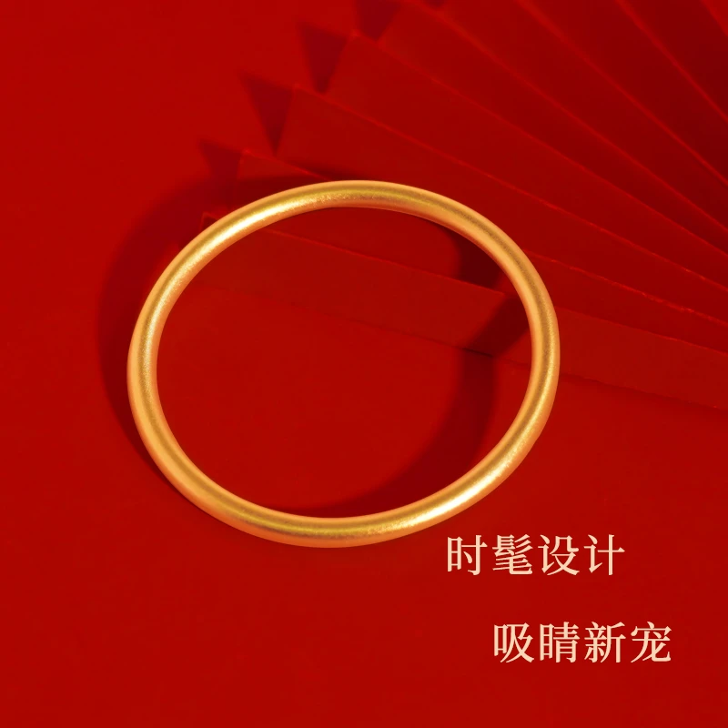 合金手镯 【LB】素圈传承手镯实心古法女款合金手镯SCS05