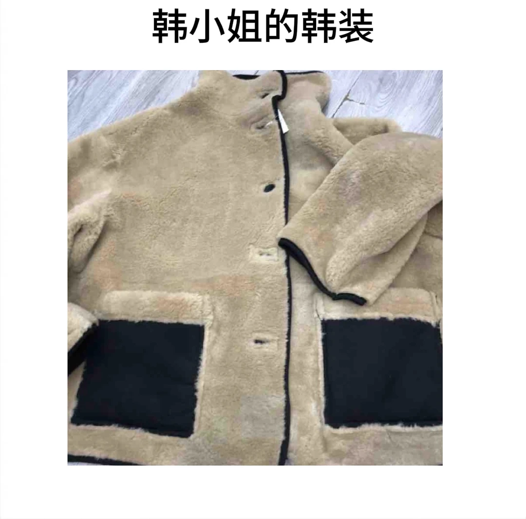 韩小姐韩国东大门立领羊卷卷外套08921