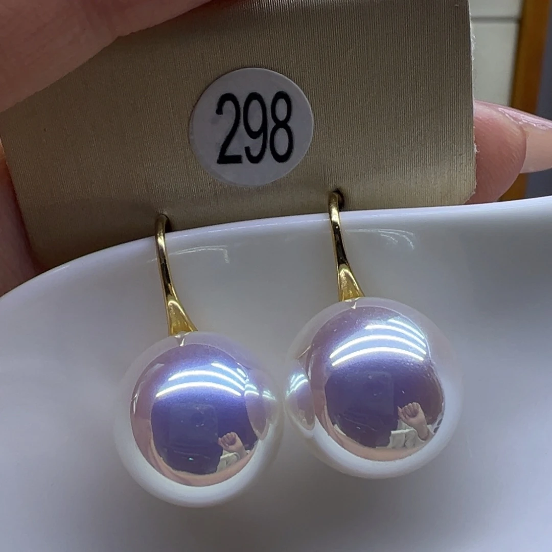 淡水珍珠耳饰银S925镶嵌