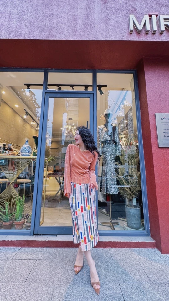 MIRROR 【涛姐精选】时髦多彩几何半身裙