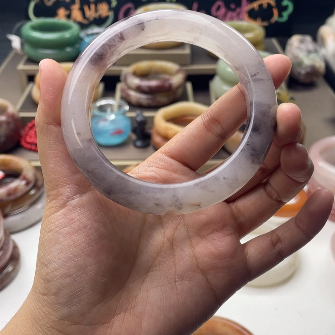 石英质玉（非洲翠）合金手镯60