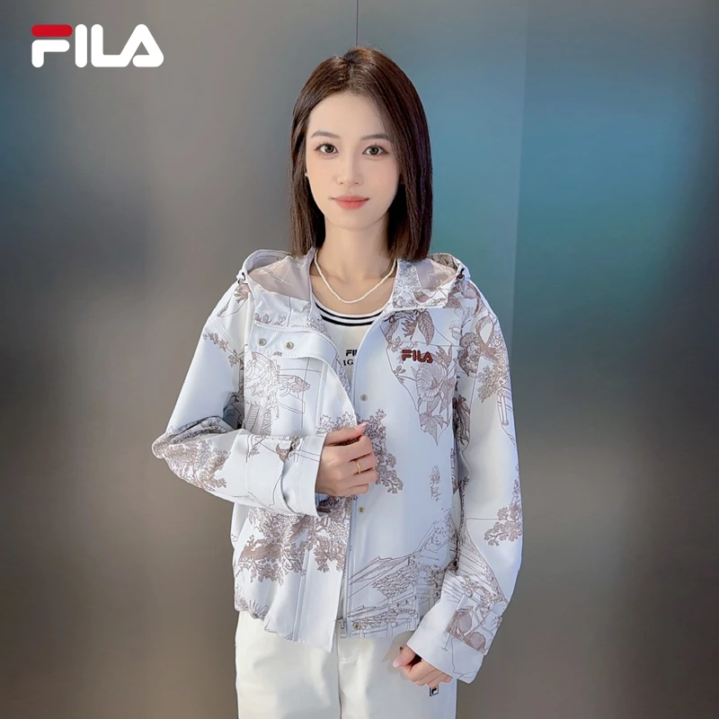 Fila/斐乐2025年秋季新款女户外运动百搭休闲梭织外套F11W538703F